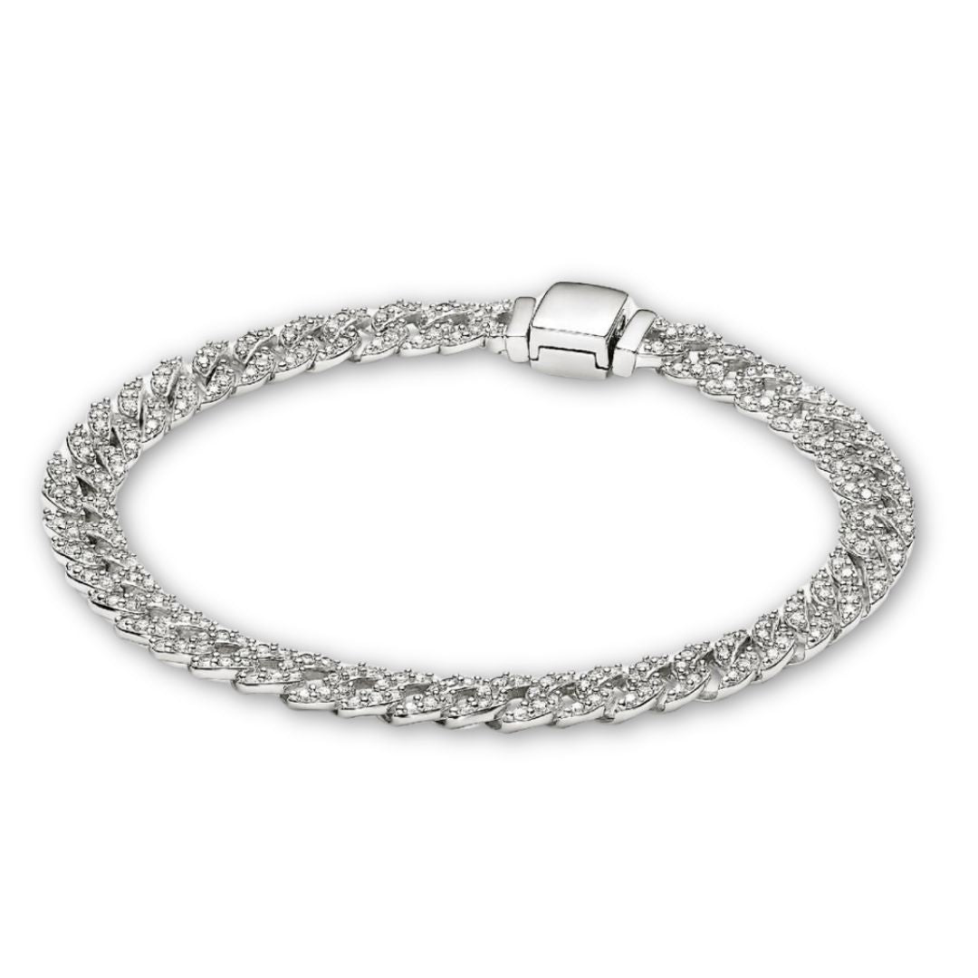 Pave Cuban Armband | Goud