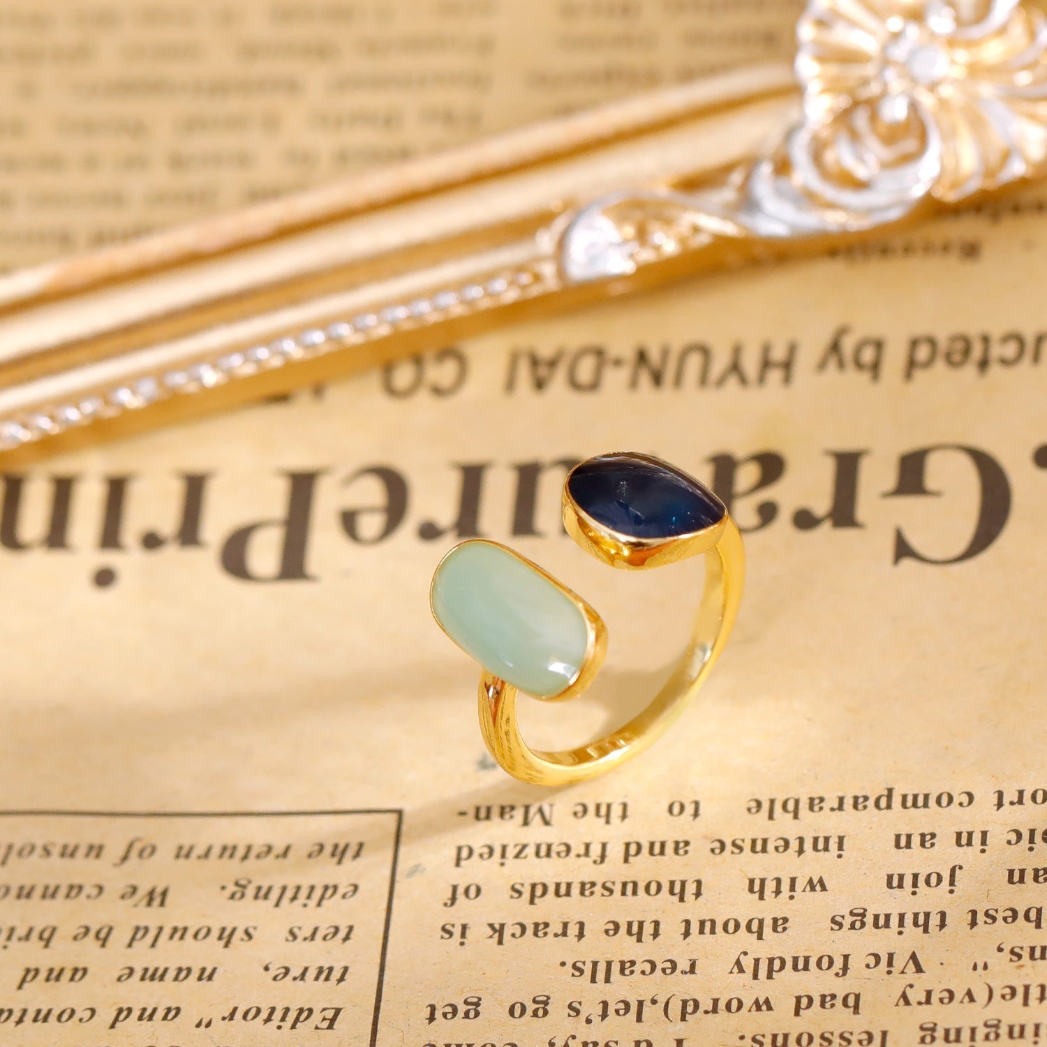 Kaelis Duo Wrap Ring | Goud