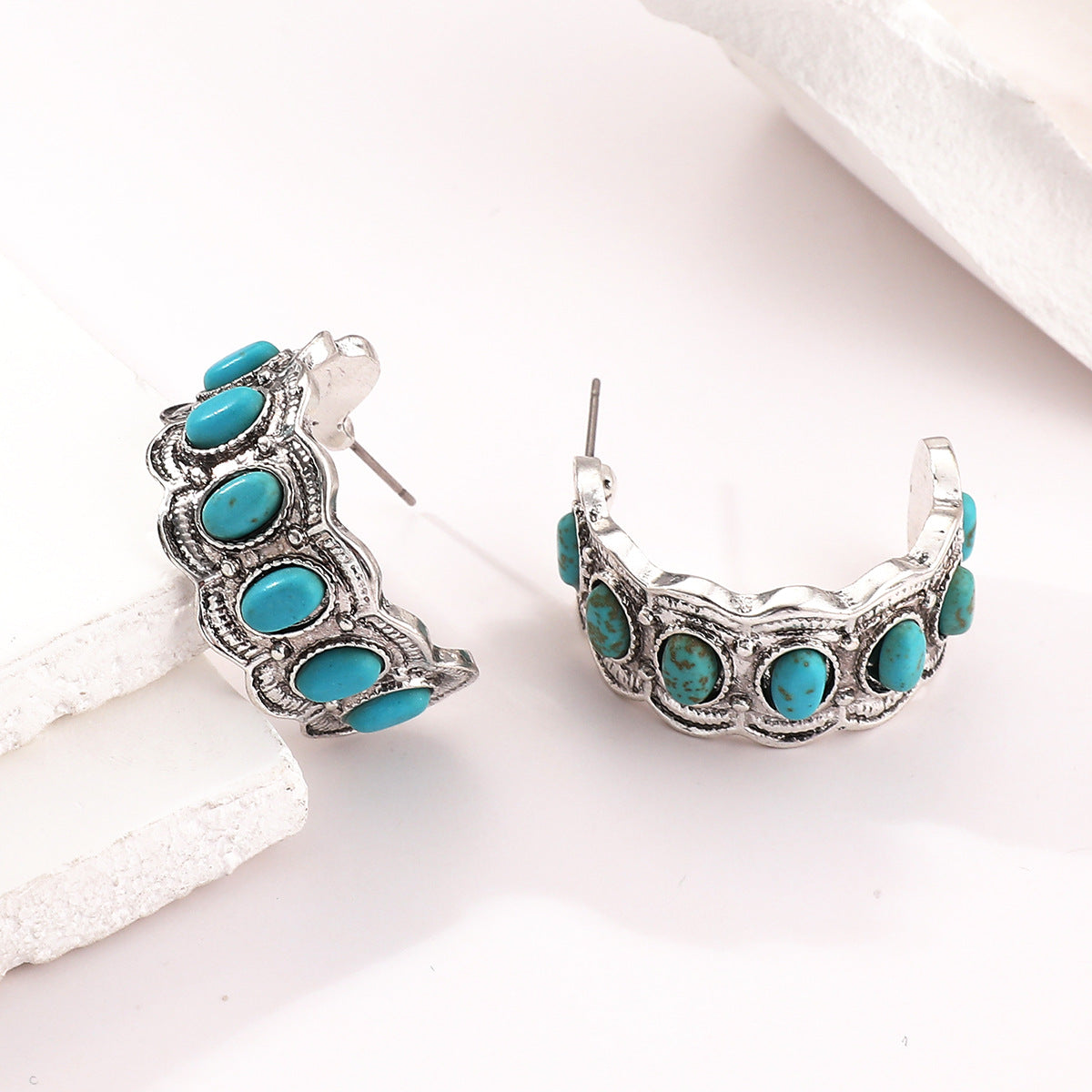 Azurella Shoreline Oorbellen | Witgoud