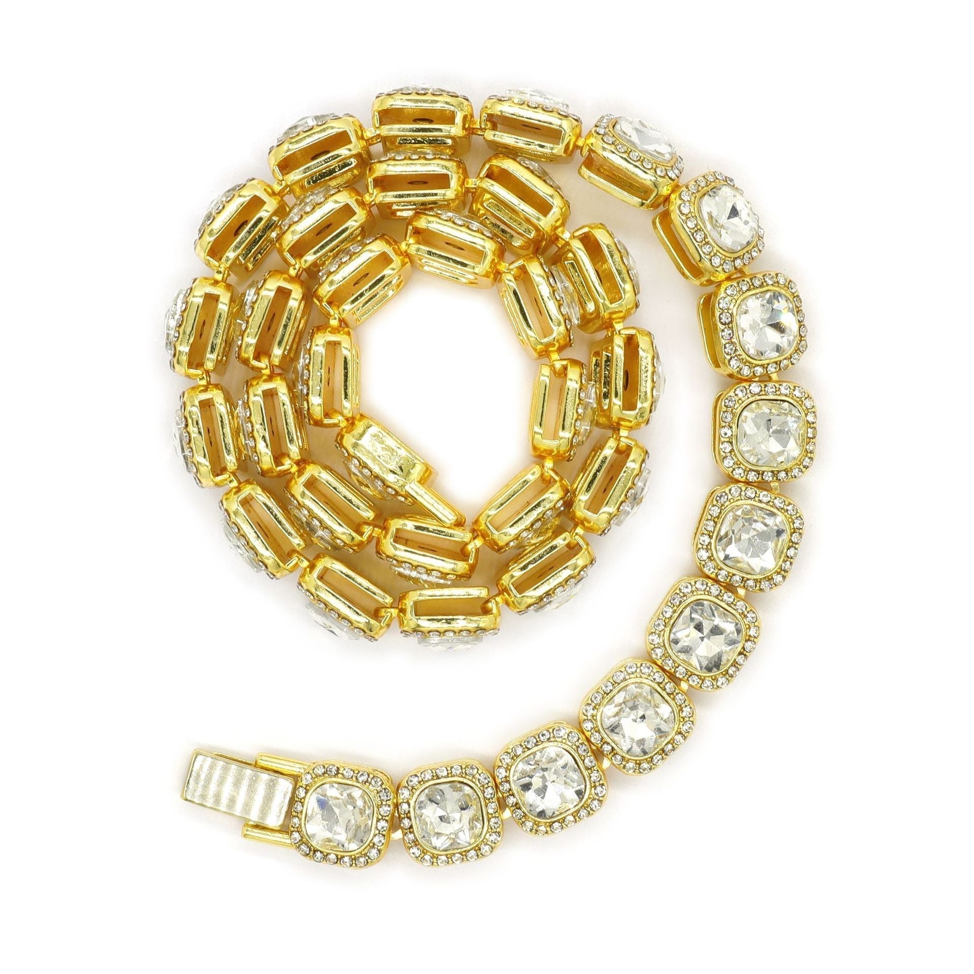 Victoria Square Tennis Halsketting | Goud