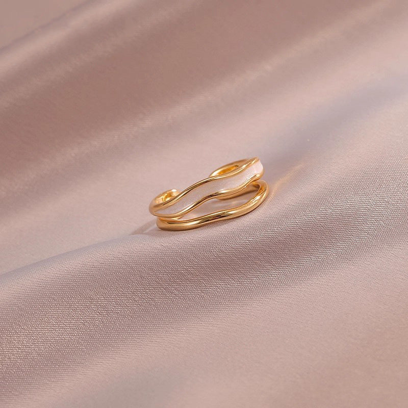 Sahira Lagdelt Golf Ring | Goud