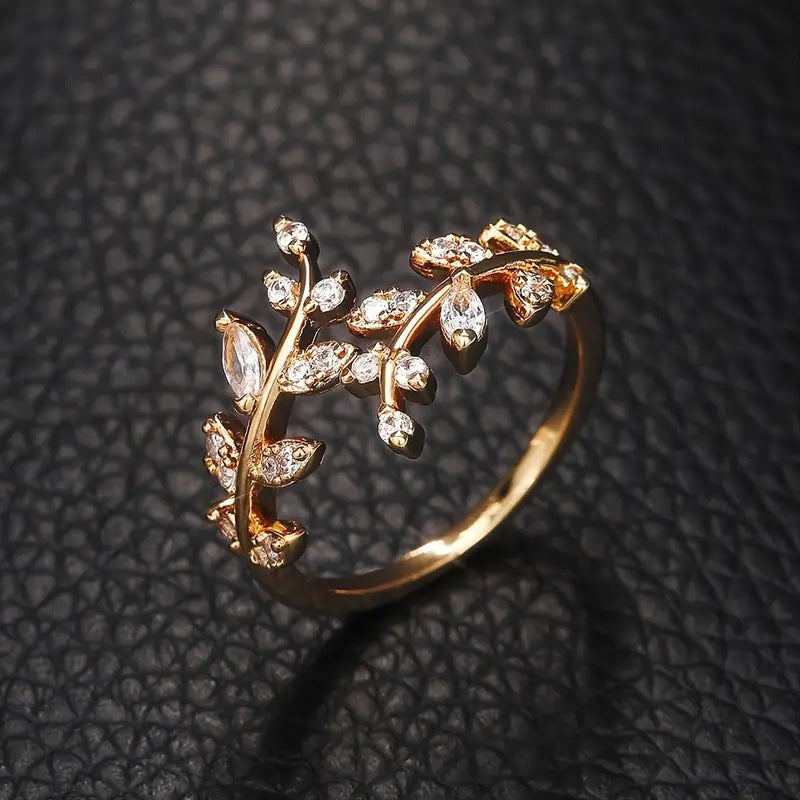 Elegante Wijnstok Gouden Ring | Goud