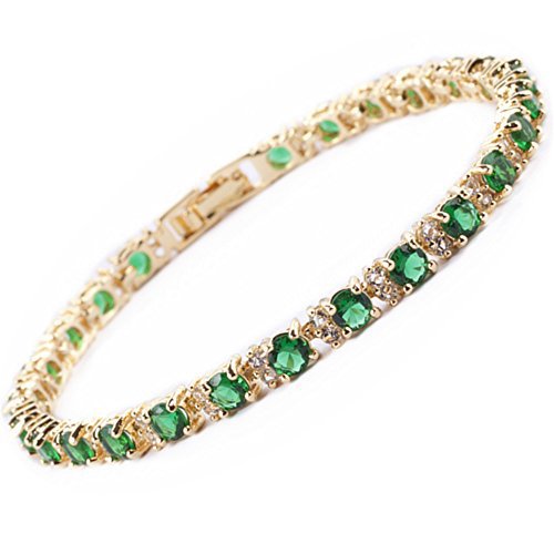 Emerald Trio Tennisarmband | Goud