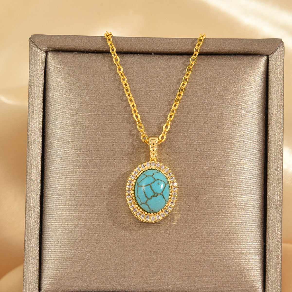 Calysse Azure Bloom Halsketting | Goud