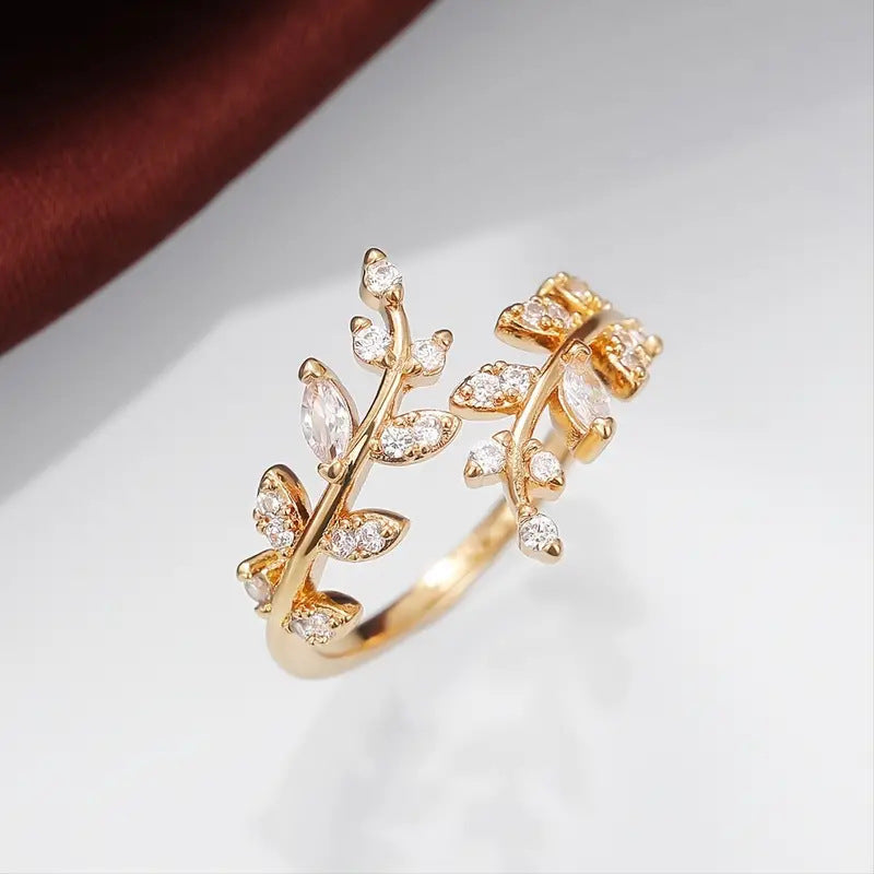 Elegante Wijnstok Gouden Ring | Goud