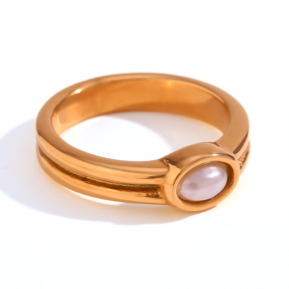 Lunara Perle Ring | Goud