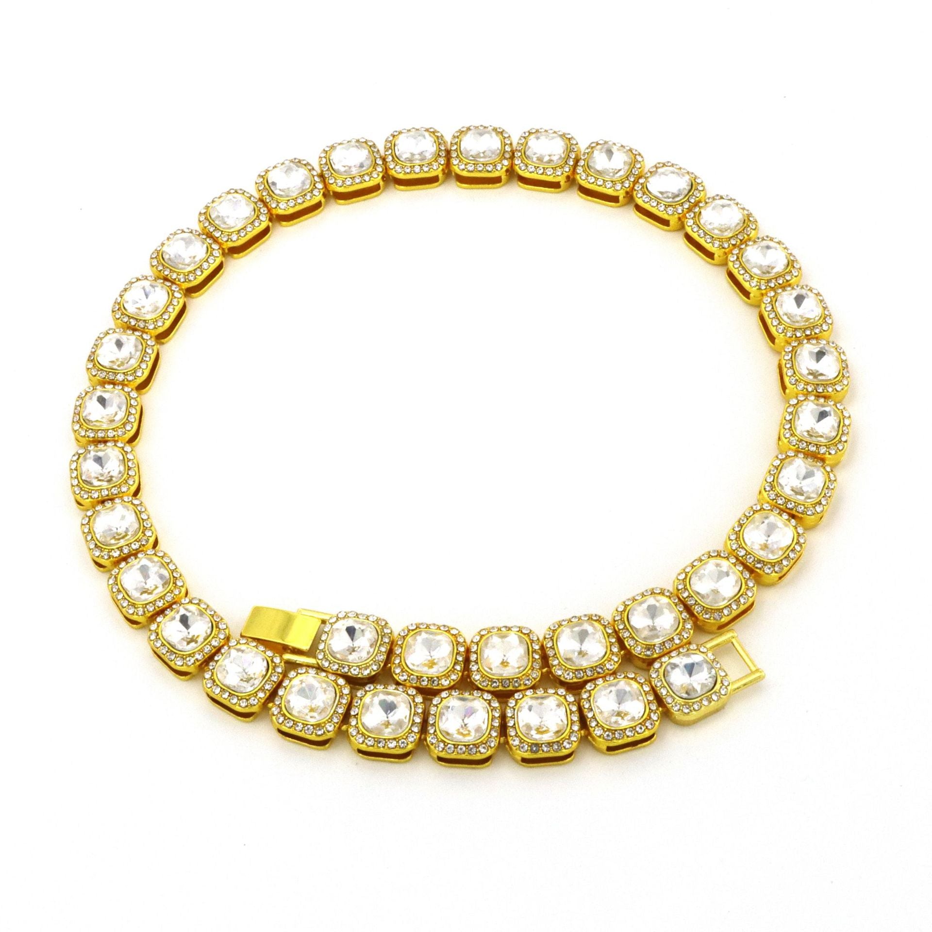 Victoria Square Tennis Halsketting | Goud