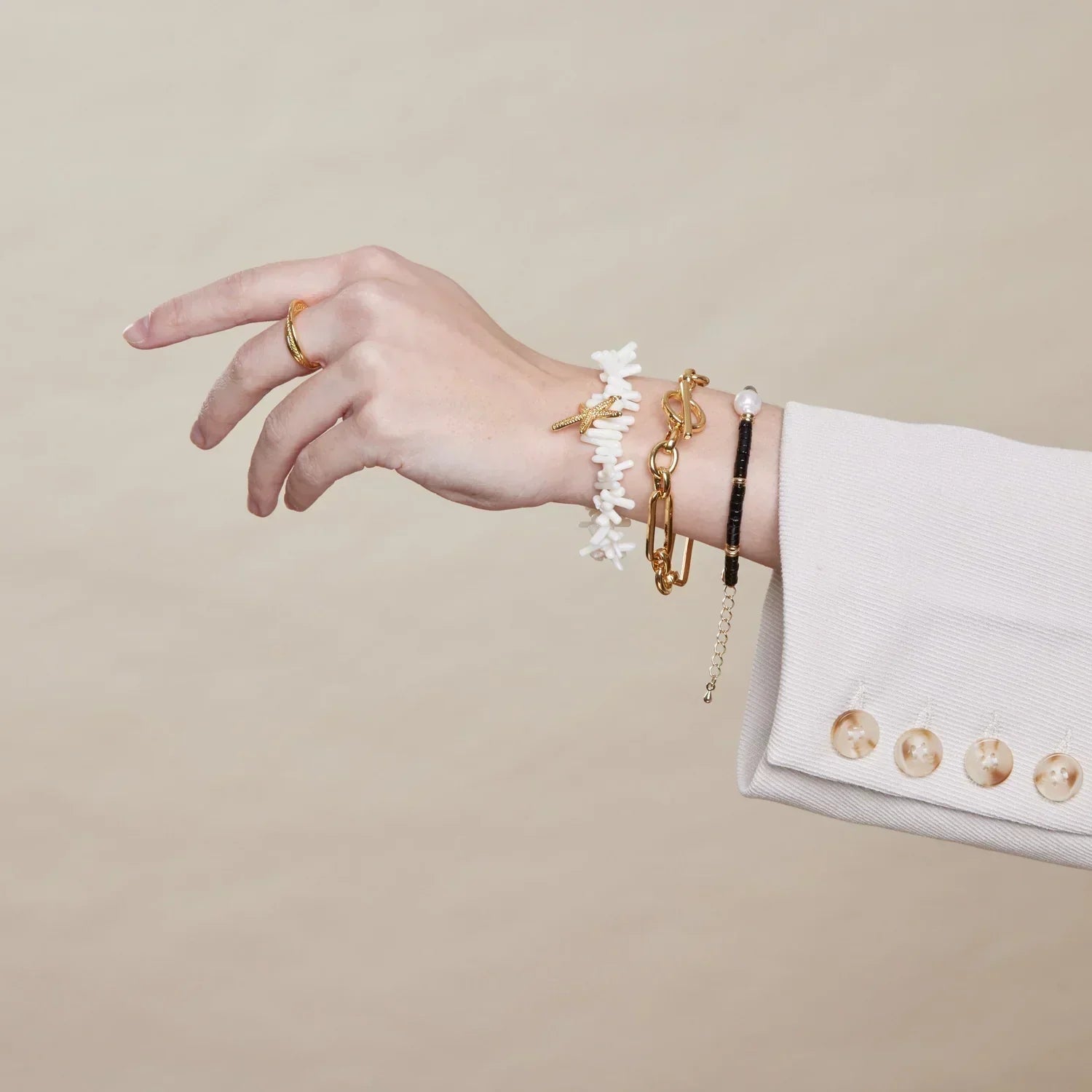Link T-Bar Armband | Goud