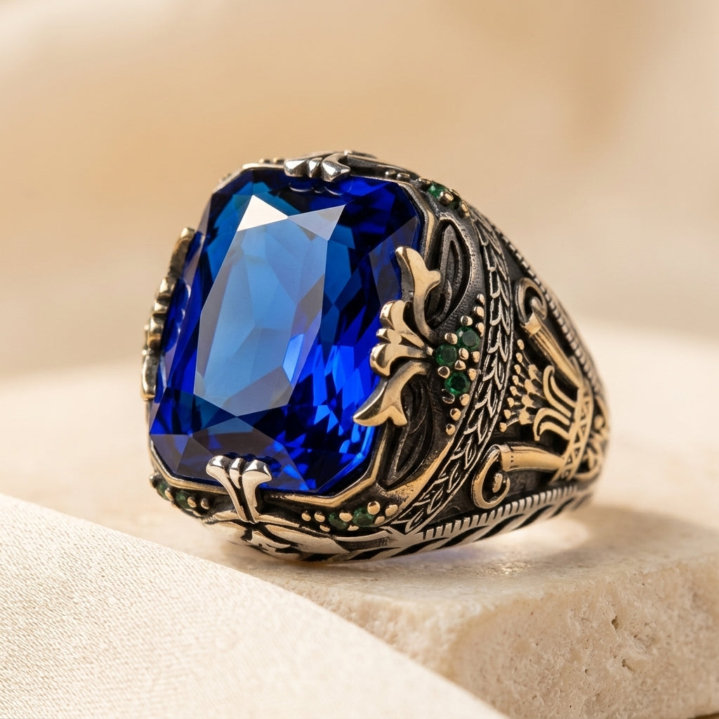 Klara Saphira Ring | Blandt Goud
