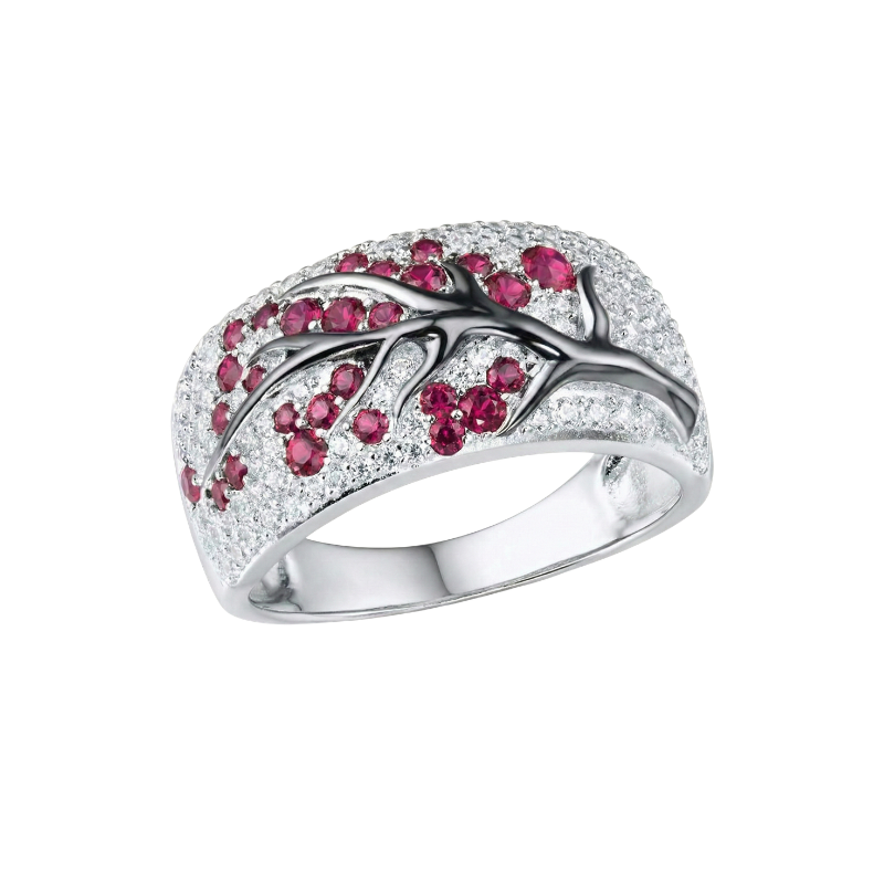 Ruby Blossom Tree Ring | Witgoud