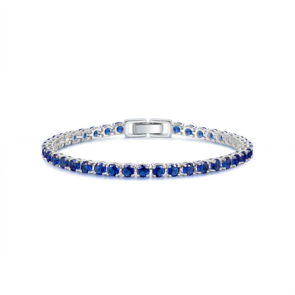 Saffier Tennis Armband | Witgoud