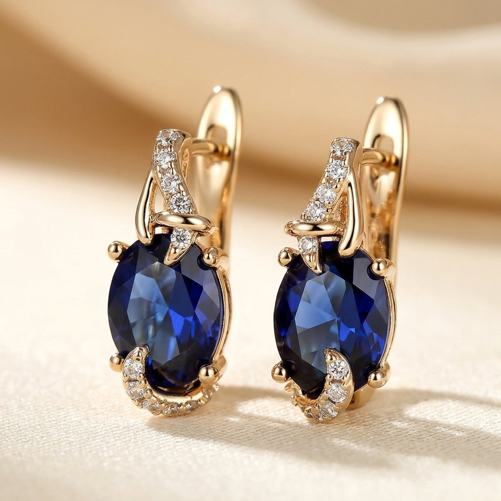 Royal Midnight Drop Oorbellen | Goud