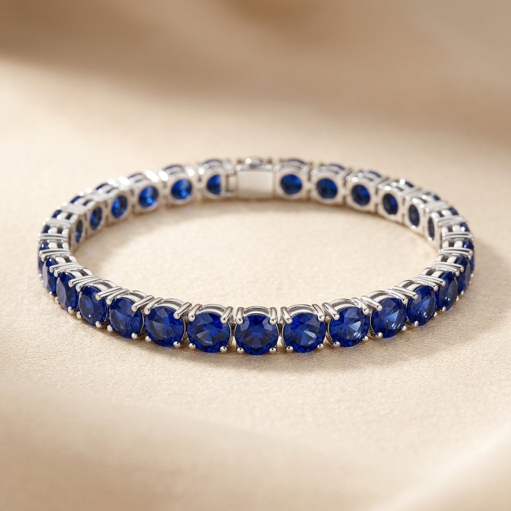 Saffier Tennisarmband | Witgoud