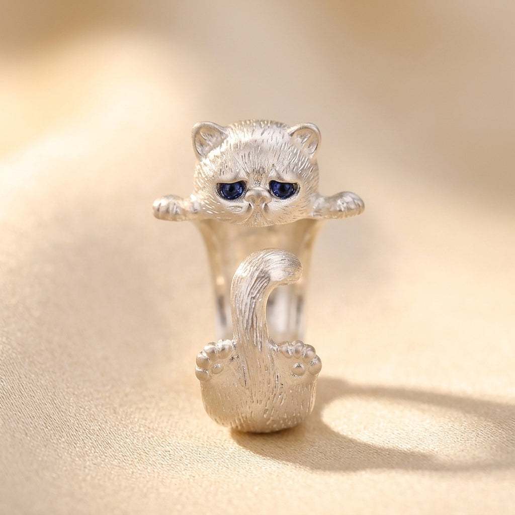 Verstelbare Kattenring | Witgoud