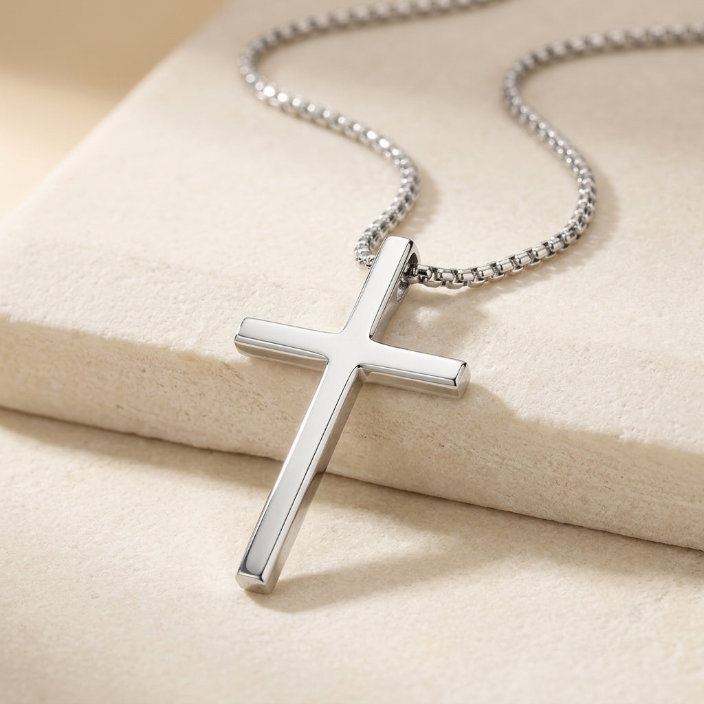 Bezel Cross Necklace | Witgoud