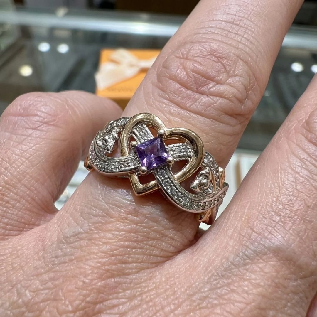 Violetheart Goud & Zilver Ring | Gemengd Goud