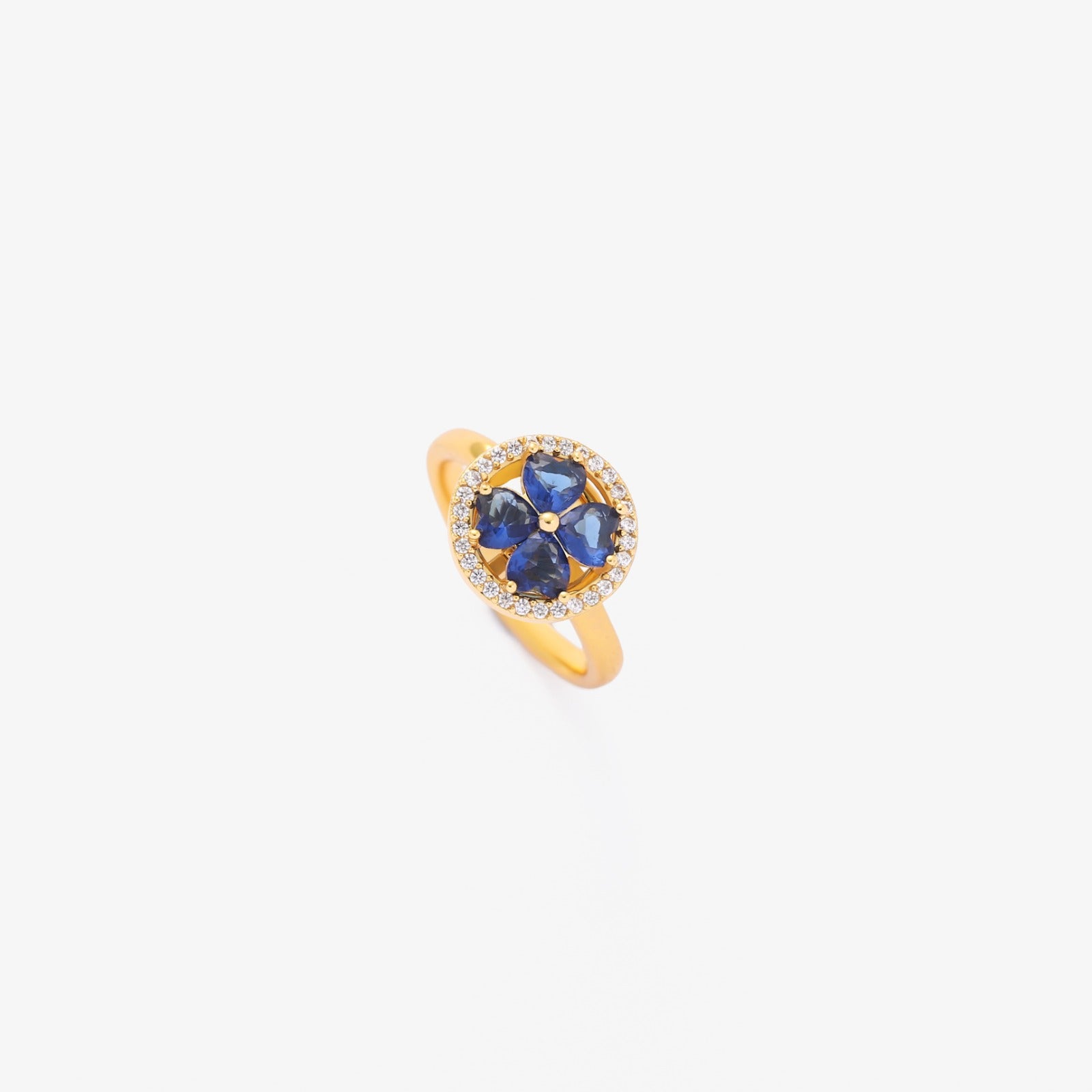 Saffier Hart Draaiering | Guld