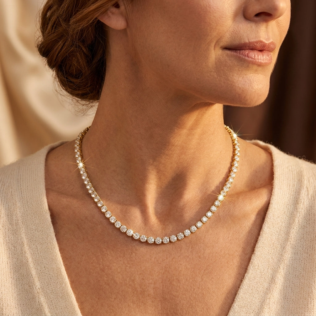 Tennis Ketting | Goud