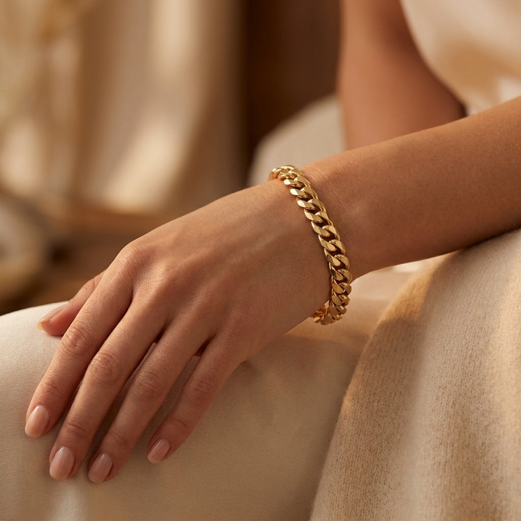 Cubaans Armband | Goud