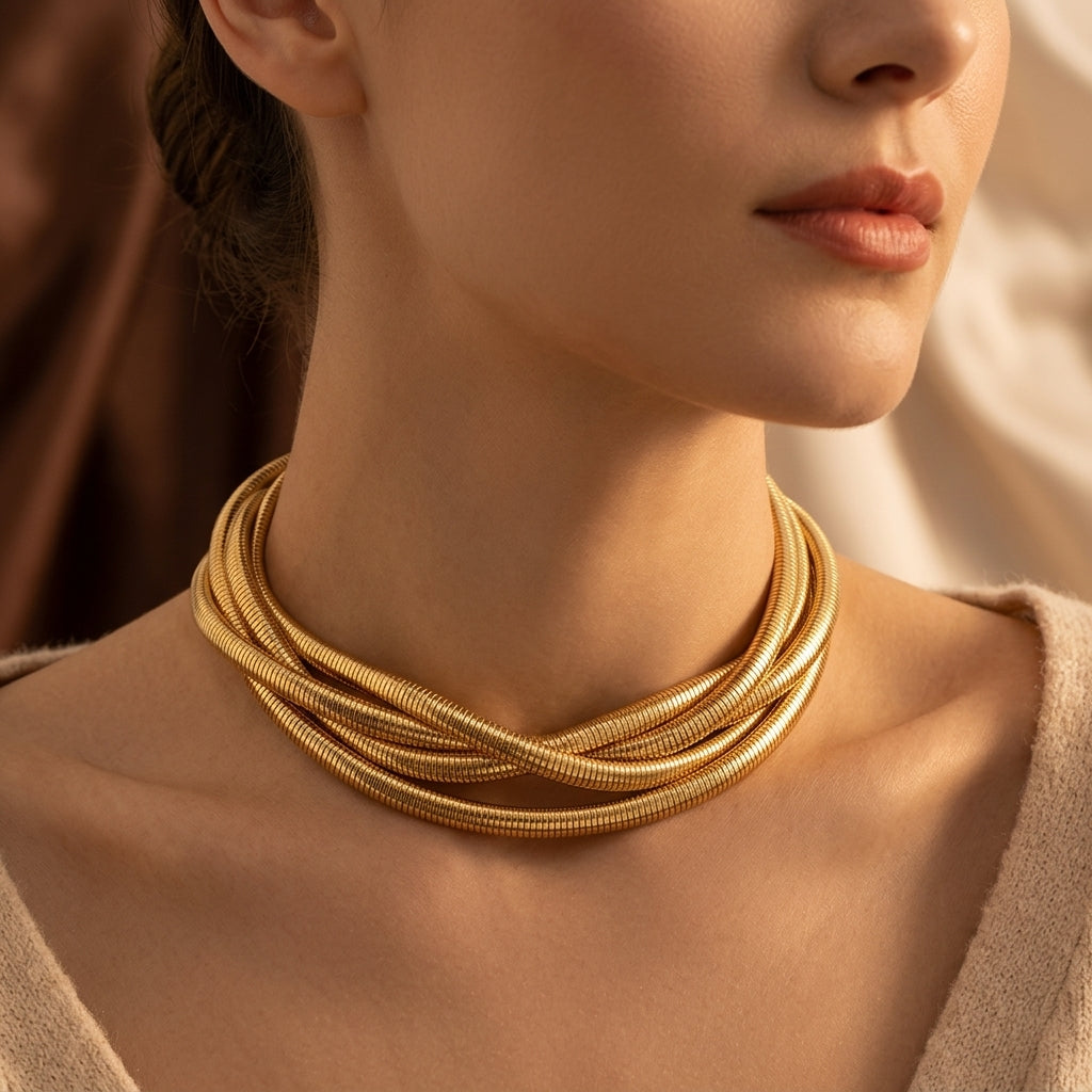 Tre Lags Gouden Halsketting | Goud