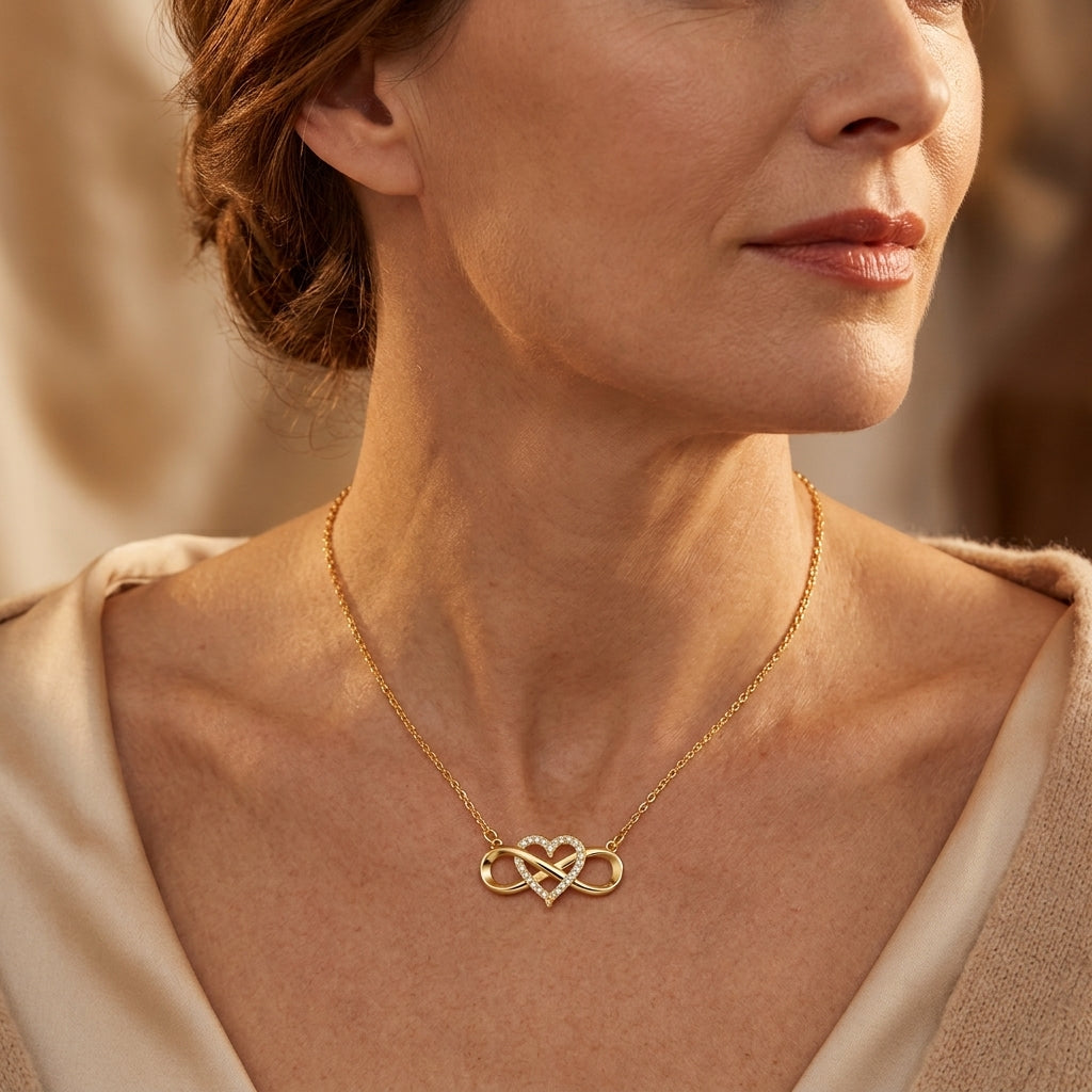 Liefdes Knoop Oneindige Ketting | Goud