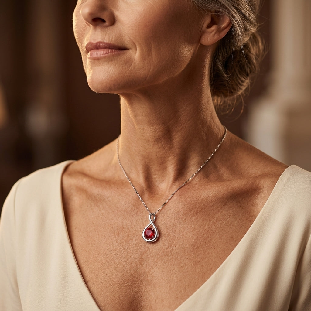 Ruby Infinity Pendant Necklace | Witgoud