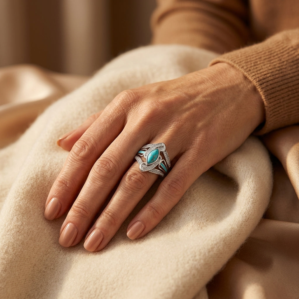 Turkse Marquis Statement Ring | Witgoud