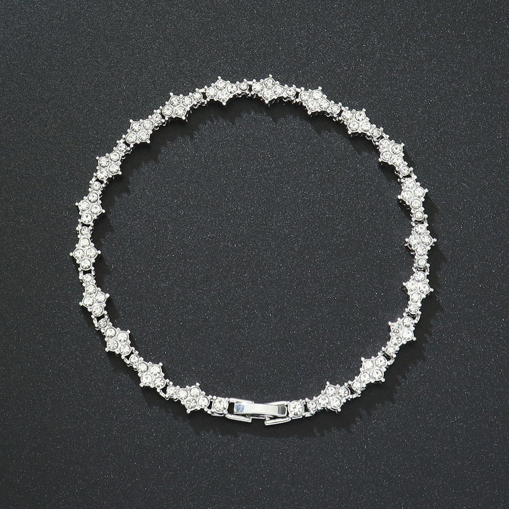 Klassiek Cluster Tennisarmband | Goud