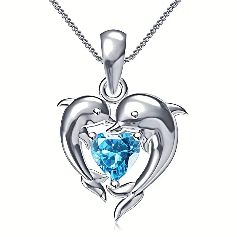 Oceanheart Twins Halsketting | Witgoud