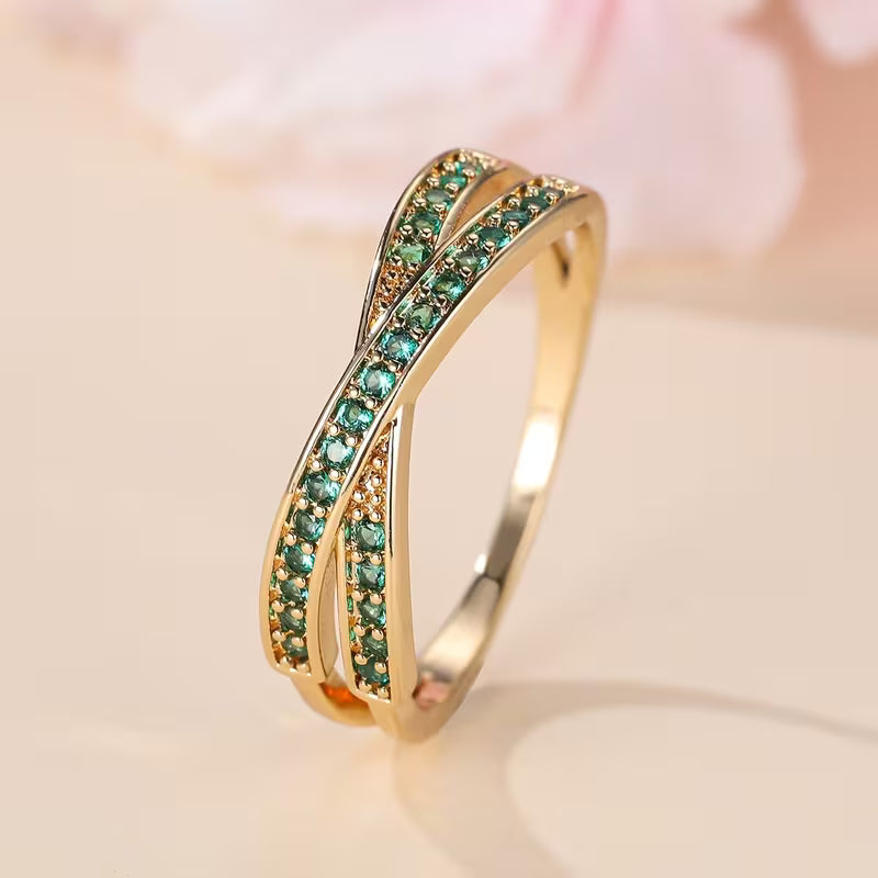 Emerald Flow Ring | Goud