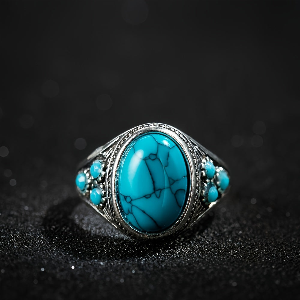 Nomad Blauw Steen Ring | Witgoud