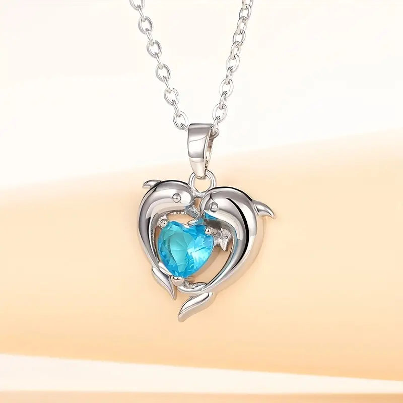Oceanheart Tweeling Halsketting | Witgoud