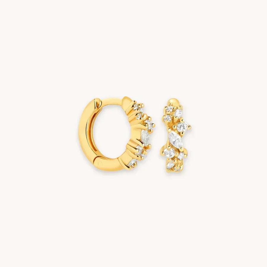 Krystal Cluster Huggies | Goud