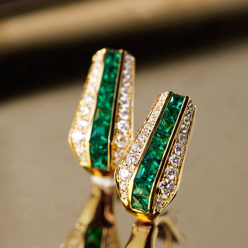 Emerald Sienna Oorbellen | Goud