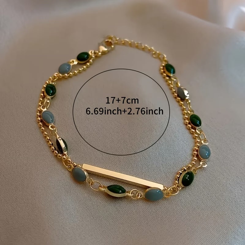 Olivia Moss Duo Armband | Goud