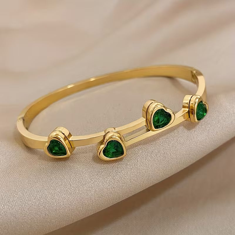 Verde Hearts Armbånd | Goud