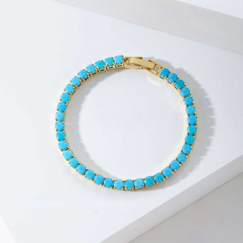 Turkse Rund Tennisarmband | Goud