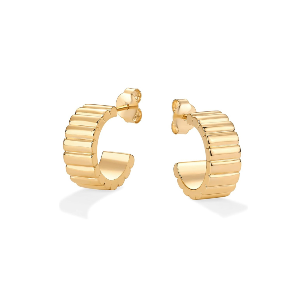 Klassieke Ridge Oorbellen | Goud