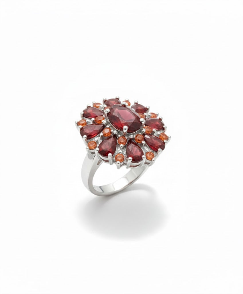 Scharlaken Bloem Ring | Goud
