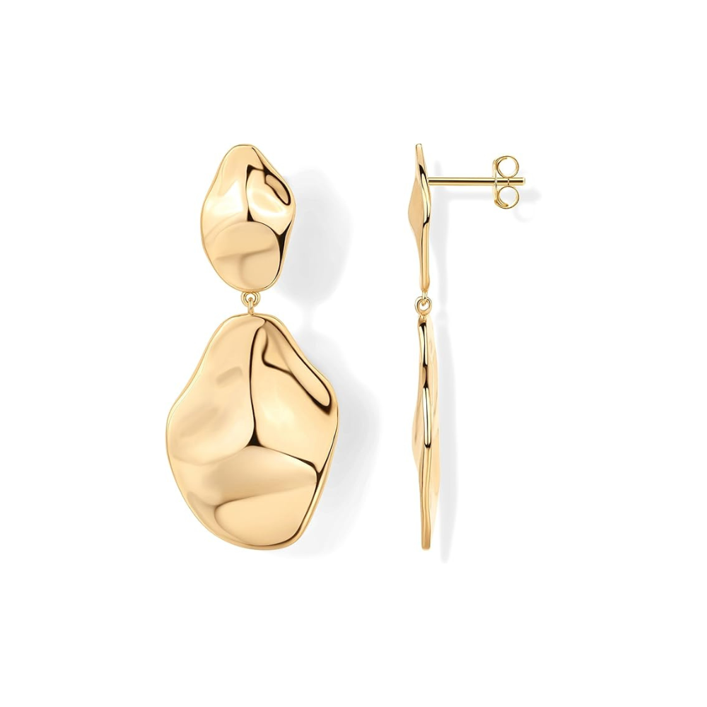 Ripple Wave Oorbellen | Goud