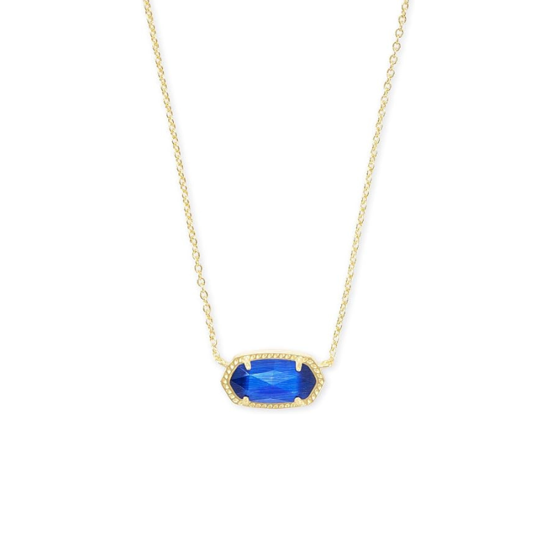 Klassiek Ovaal Saffier Hanger | Goud